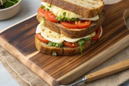 Thumbnail for avocado mozzarella and tomato grilled cheese