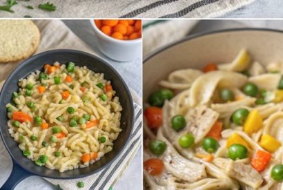 Thumbnail for chicken pot pie noodle skillet