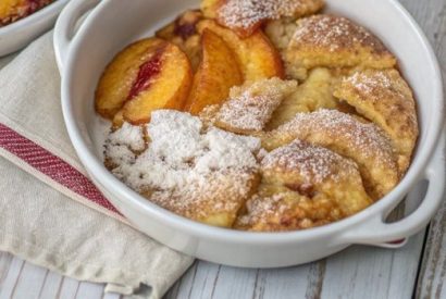 Thumbnail for the easiest southern peach cobbler